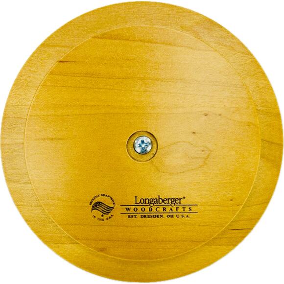 Longaberger PEPPERMINT STRIPE Red Tree Trimming Lid Liner Protector Tie-on Box - Picture 6 of 9